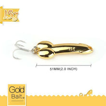Load image into Gallery viewer, Silver &amp; Gold Spoon Fishing Lures